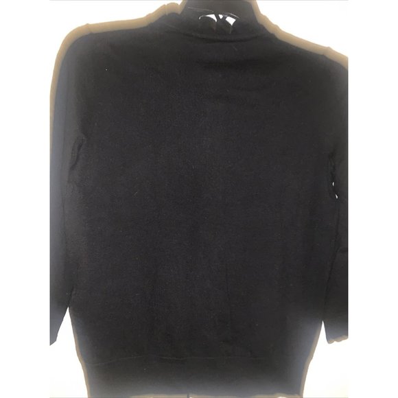 $198 Kate Spade NY Women's Black Silk Cashmere Scallop Cardigan Sweater Size XS - Picture 5 of 6